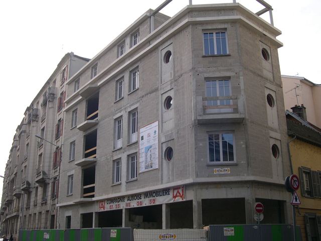  chantier d'immeuble, rue Raymond Poincaré